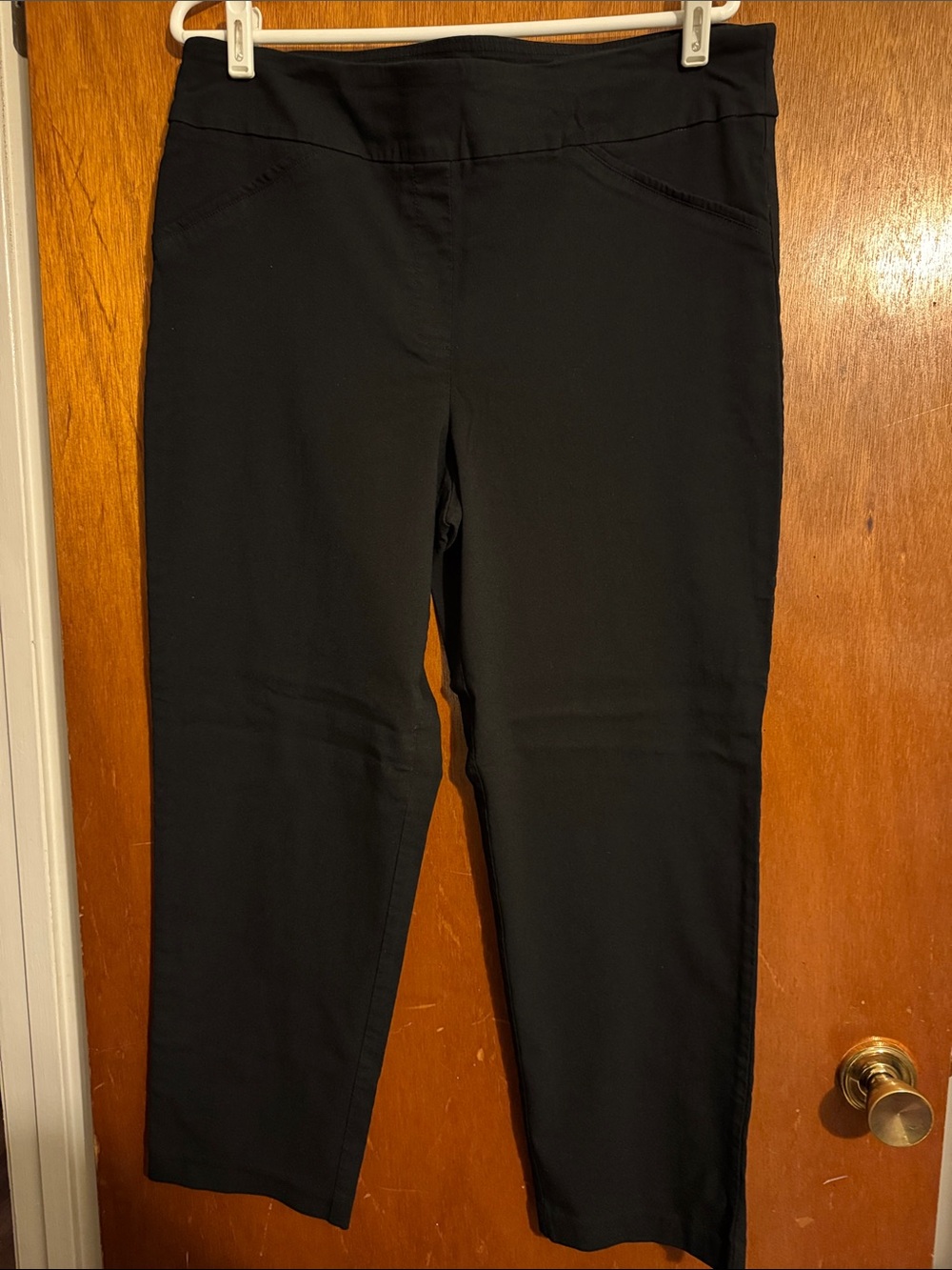 Alfred Dunner Black Straight-Leg Pull-On Pants